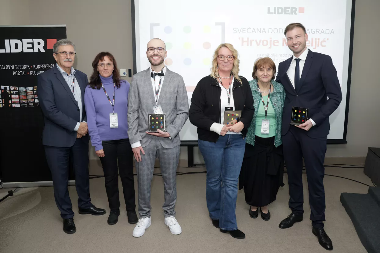 Dodjela nagrade Hrvoje Mateljić 2024. Miodrag Šajatović, Slavica Bakić, Domagoj Paljizović, Ksenija Puškarić, Tena Perišin i Marko Šiklić