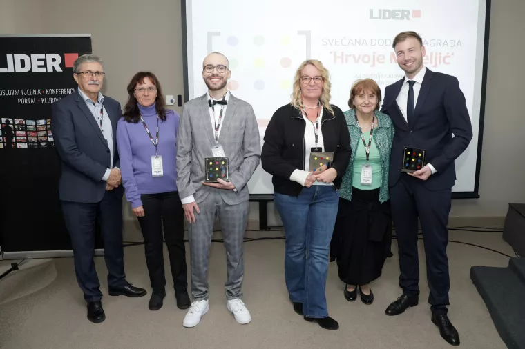 Dodjela nagrade Hrvoje Mateljić 2024. Miodrag Šajatović, Slavica Bakić, Domagoj Paljizović, Ksenija Puškarić, Tena Perišin i Marko Šiklić