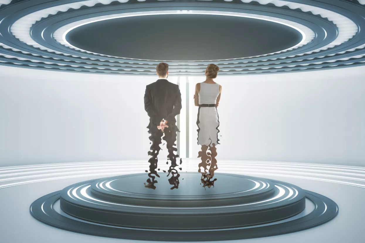 teleportacija, biznismen, promjena, transformacija, tehnologija, budućnost, futurizam