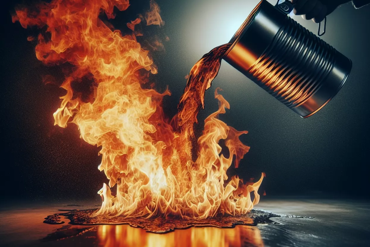 Benzin, vatra, dolijevanje, požar, ulje na vatru