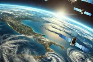 Sateliti su besposadne automatske svemirske letjelice koje oponašaju nebeska tijela lebdeći u orbiti oko Zemlje. Lansira ih se s rakete nosača, a postižu kozmičku brzinu s pomoću koje se gibaju u orbiti