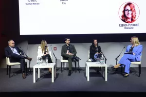 Financijski forum.Okrugli stol: Brži, jedinstveniji i sigurniji financijski tokovi.Božidar Andrija Lukša, Morana Čulo Jovičić, Josip Kovačec, Irena Weber, Ksenija Puškarić