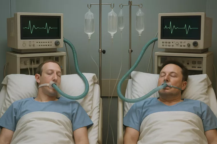 Mark Zuckenberg i Elon Musk na aparatima