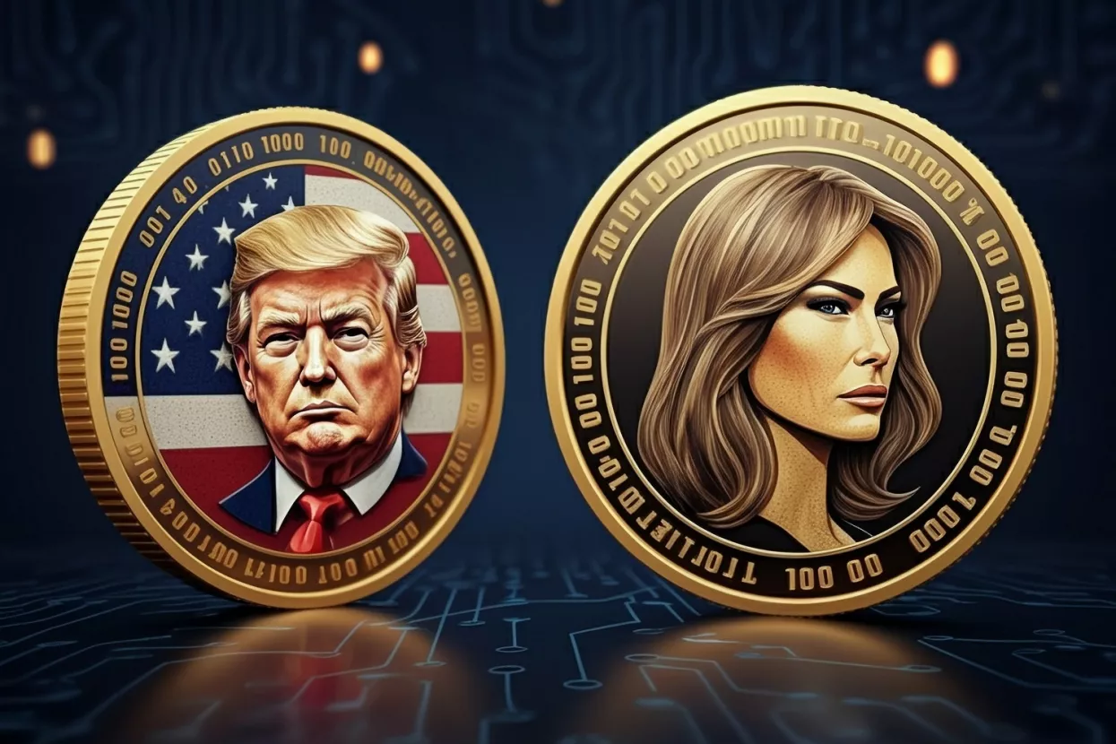 TRUMP and MELANIA crypto coins 