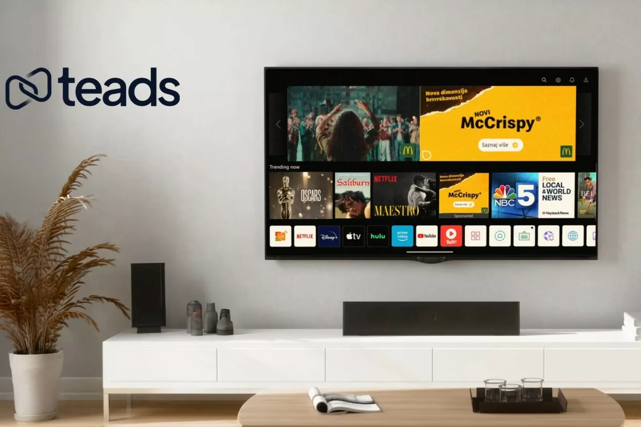 Teads ekskluzivno širi CTV oglašavanje u Hrvatskoj