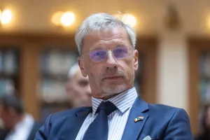 Predavanje Ante Čičin- Šain u organizaciji Hrvatske narodne banke (HNB). Guverener HNB-a Boris Vujčić.