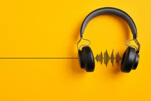 podcast, slušalice, medij