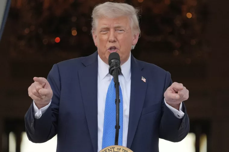President Donald Trump speaks during a summer soiree on the South Lawn of the White House, Wednesday, June 4, 2025, in Washington. (AP Photo/Alex Brandon)