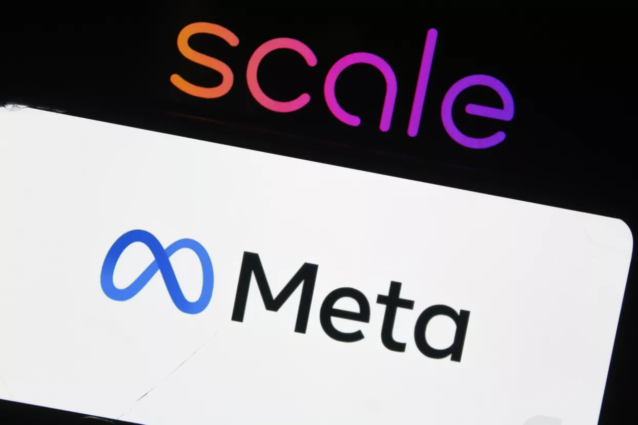 Meta logo i AI scale AI logo