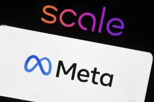 Meta logo i AI scale AI logo