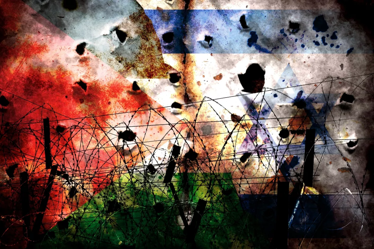 Izrael, Palestina, zastave, rat, Hamas, Bliski istok