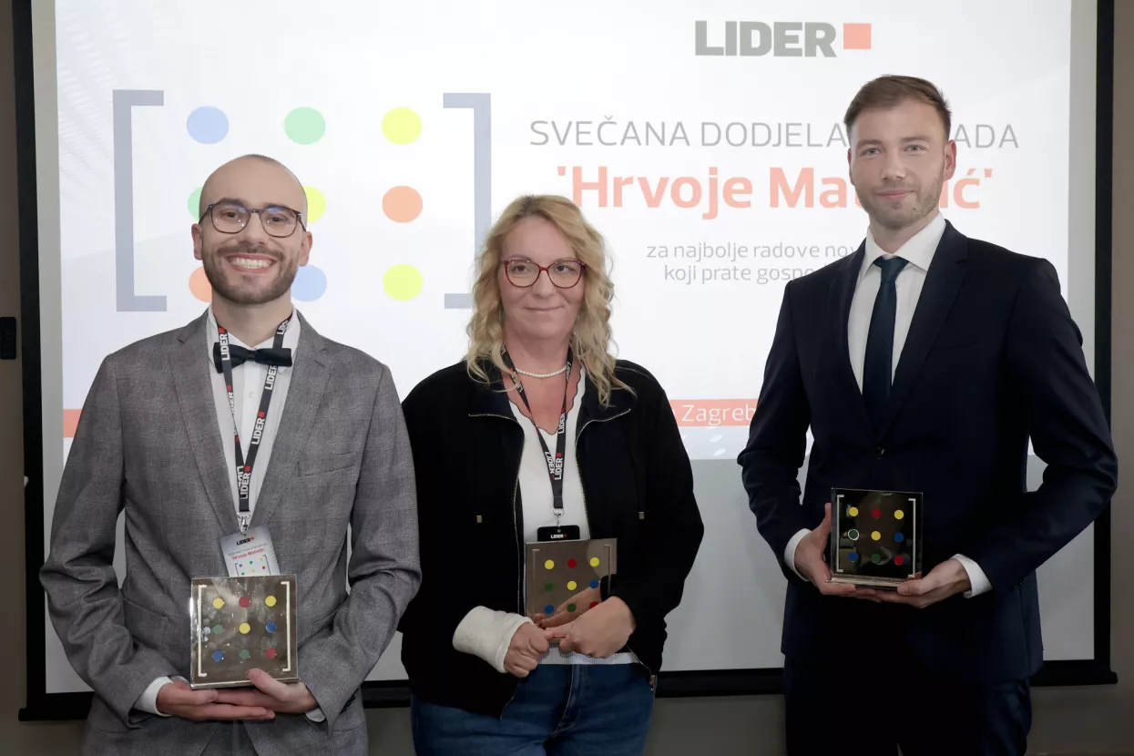 Dodjela nagrade Hrvoje Mateljić 2024. Domagoj Paljizović, Ksenija Puškarić i Marko Šiklić