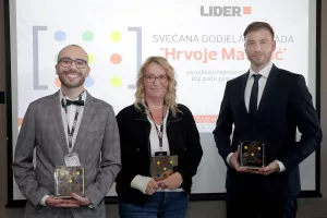 Dodjela nagrade Hrvoje Mateljić 2024. Domagoj Paljizović, Ksenija Puškarić i Marko Šiklić
