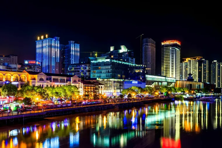 Ningbo beautiful city night view