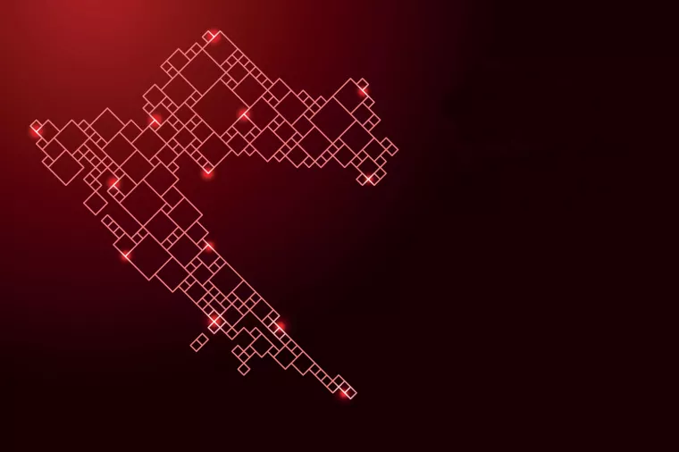 Hrvatska, Croatia, karta 