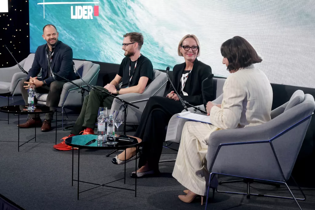 Dan velikih planova 2025. Panel 3: Razvoj poslovanja - prilike i opasnosti. Ivan Be&scaron;lić, Srđan Kovačević, Iva Rogović Lekić i Gordana Gelenčer