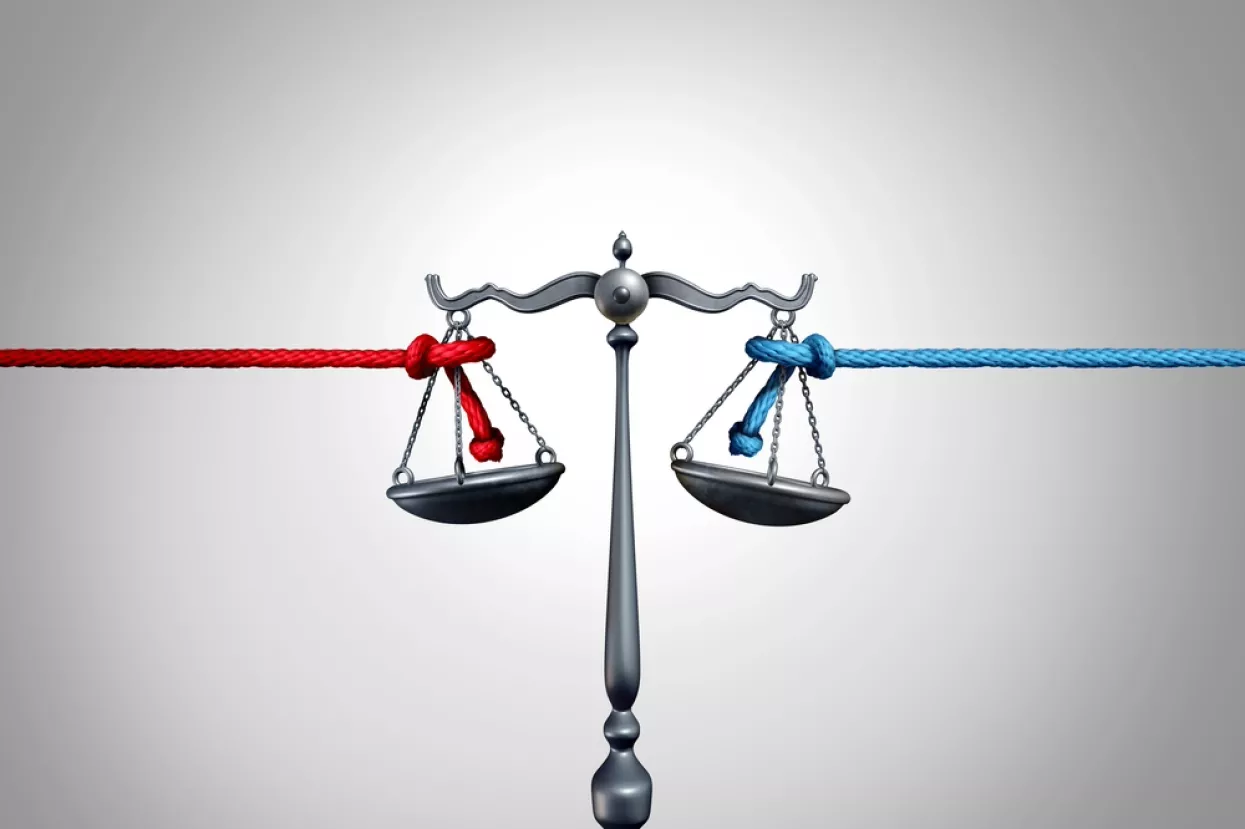 ljevica i desnica, crveni i plavi, politika