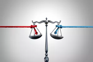 ljevica i desnica, crveni i plavi, politika