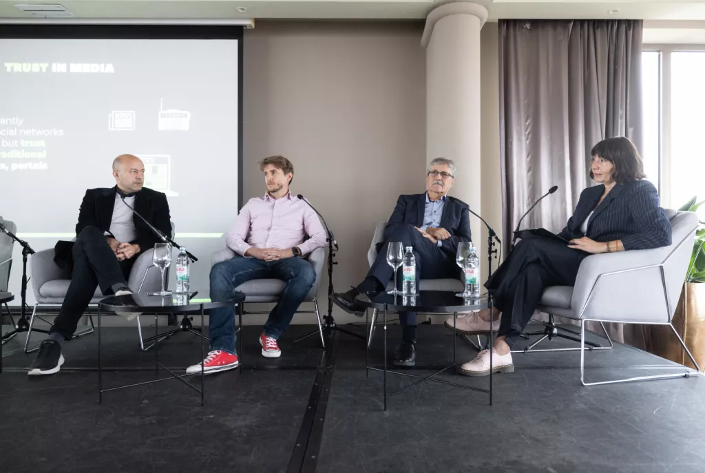 Dodjela nagrade Hrvoje Mateljić 2025.Okrugli stol: Izazov Poslovnog Novinarstva:Mladen Miletić, Ozren Kronja, Miodrag Šajatović, Gordana Gelenćer