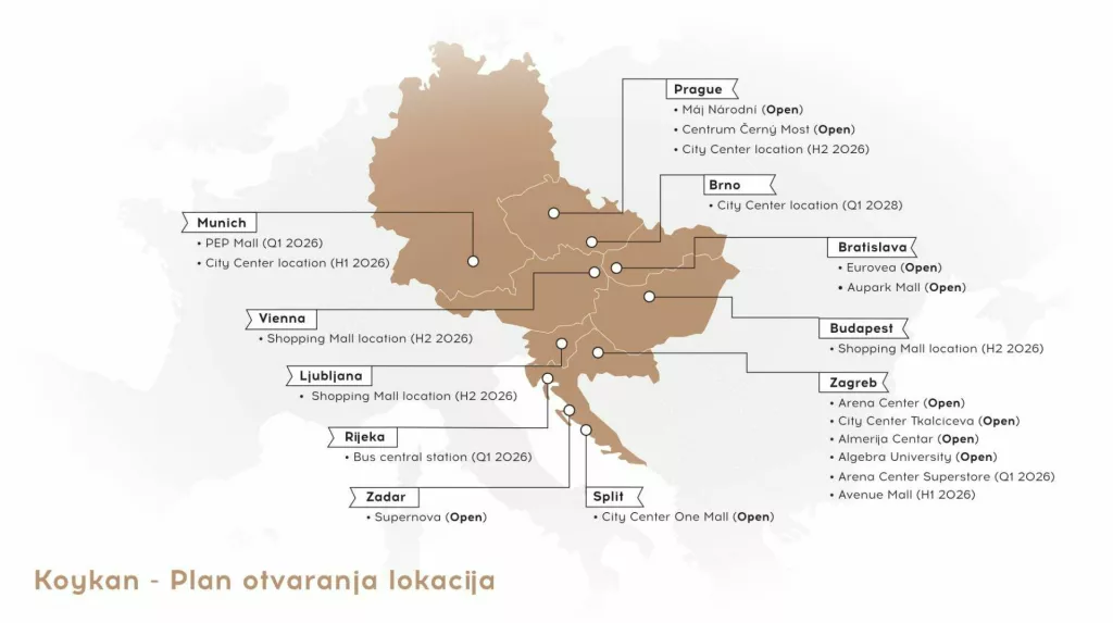 Koykan - plan otvaranja lokacija
