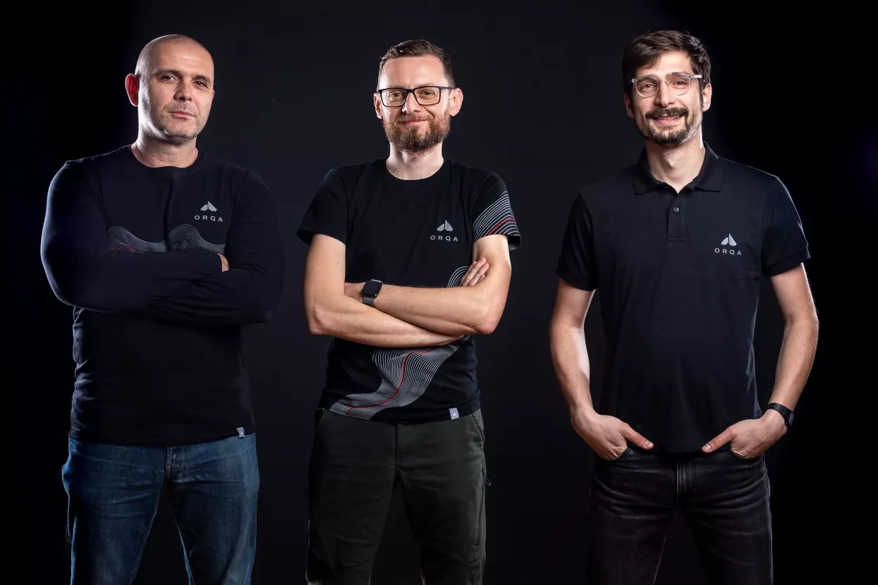 Vlatko Matijević, Srđan Kovačević i Ivan Jelu&scaron;ić - osnivači Orqe