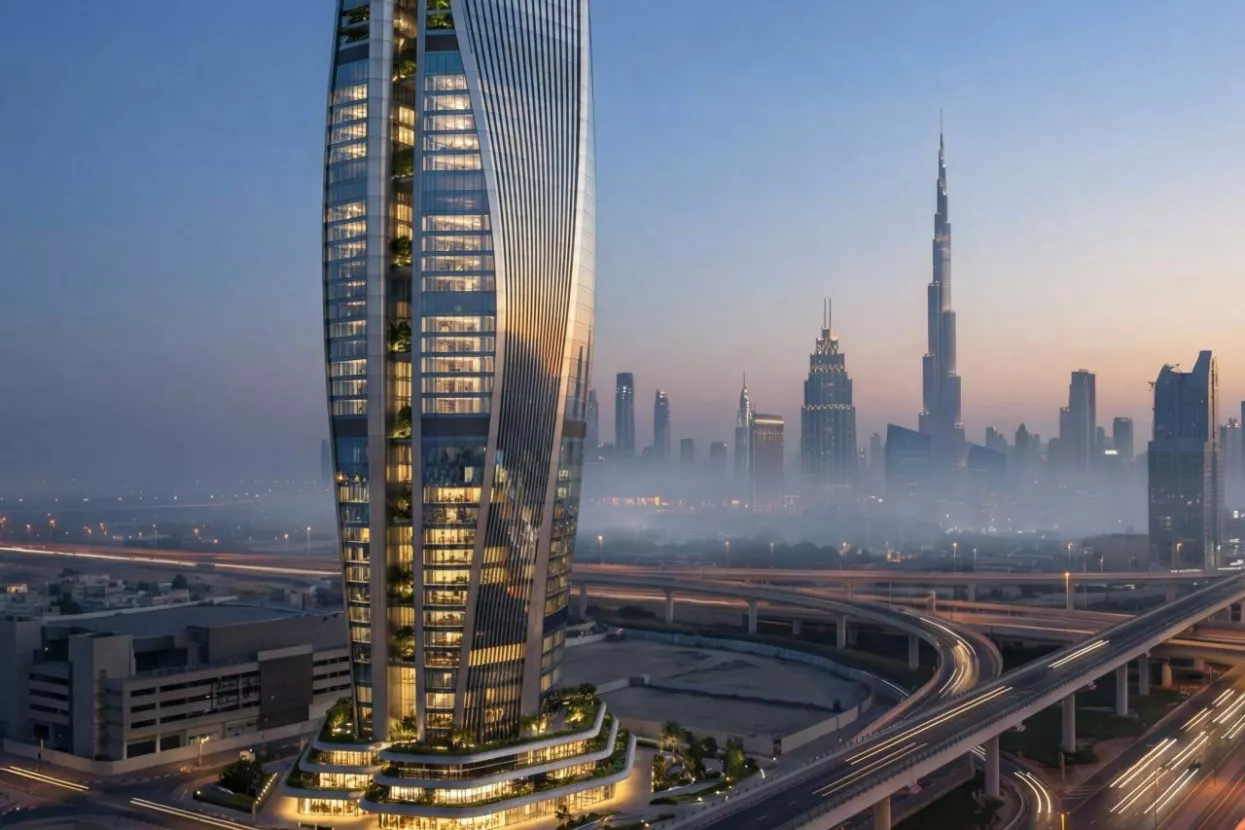 Oblique Tower, Dubai, Format 3D