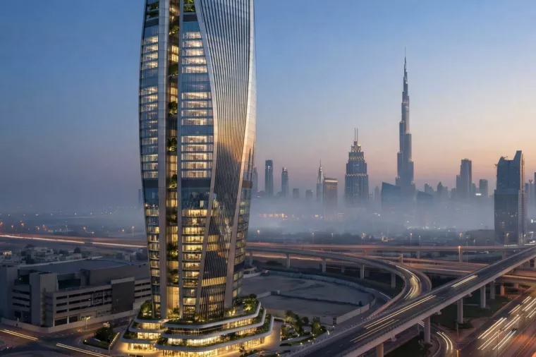 Oblique Tower, Dubai, Format 3D