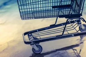 Shopping cart trolley supermarket in a vintage style.kupovina, prodaja, kupnja, shopping, trgovina