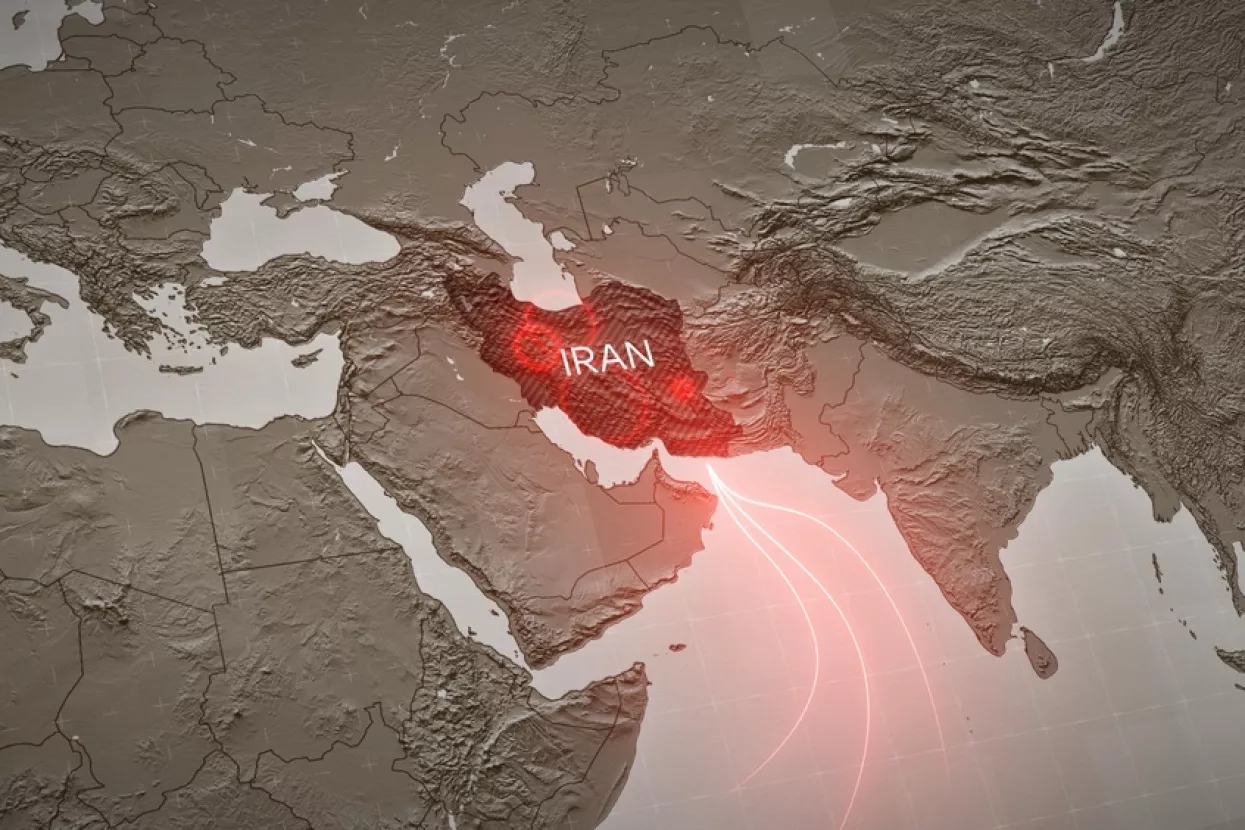 Iran, Hormu&scaron;ki prolaz tjesnac, Bliski istok, karta, geopolitika