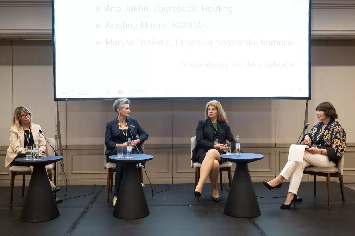 ESG- Održiva budućnost 20'26.3. panel: Izrada izvje&scaron;ća- iskustva iz prakse.Ana Jaklin, Kristina Mumić, Marina Tonžetić, Gordana Gelenčer