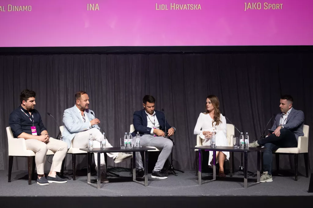 Konferencija Marketing and Sales by Numbers.Panel: Sponzorstvo ili strategija:Juraj Grizelj, Nikola Milojević, Marko Galić, Tamare Karagity, Marijan Palić